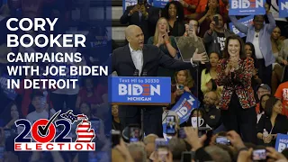 Cory Booker Campaigns with Biden in Detroit