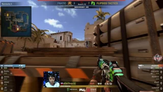 F3 electronic 1v4 clutch vs Fnatic on mirage