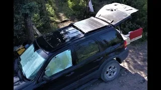 How To Convert SUV To Camper Part 3.  Install Solar Panel