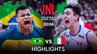 🇧🇷 BRAZIL vs ITALY 🇮🇹 | Highlights | Men's VNL 2024