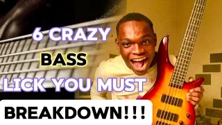 6 CRAZY WORSHIP BASS LICKS BREAKDOWN FOR BEGINNERS & INTERMEDIATE @emmyB10 #basslesson #basslick