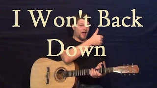 I Won't Back Down (TOM PETTY)  Easy Guitar Lesson How to Play Strum Beginners Lesson