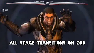 Injustice Gods Among Us: All Stage Transitions on Zod