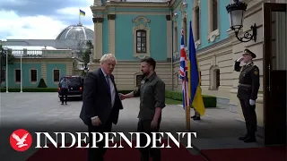 Boris Johnson meets President Zelensky in Kyiv