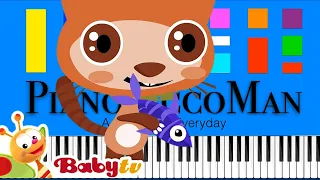 BabyTV - 12345 Slow EASY Medium 4K Piano Tutorial