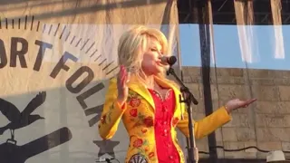 Dolly Parton Surprise Guest at Newport Folk Festival, Crowd Goes WILD, July 27, 2019