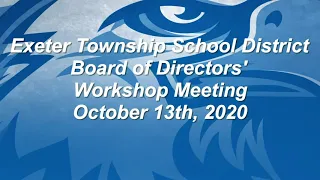 October 13 2020 Exeter Twp School Board Meeting