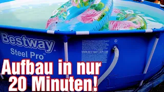 Günstiger Pool (Bestway Steel Pro) Einfacher Aufbau (Deutsch)