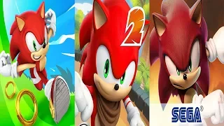 Sonic Dash KNUCKLES VS Sonic Dash 2 KNUCKLES  VS Sonic Forces Speed Battle KNUCKLES