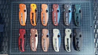 Spyderco Shaman Collection: Complete Sprints And Exclusives Knife Video #shaman #knifecollection