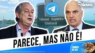 Ciro Gomes é alvo de fake news e Alexandre de Moraes pede exclusão de vídeo de grupo bolsonarista