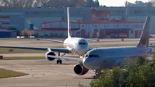 Once at Sochi: Tu-204 and Airbus A319 / Sochi Airport (Adler)