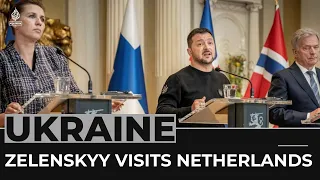 Ukraine’s Zelenskyy makes surprise visit to Netherlands