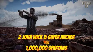 VERY EXCITING, ARCHER FULLAUTO & 2 JOHN WICK vs SPARTANS | Ultimate Epic Battle Simulator 2 | UEBS2