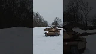 M1A2 Abrams RC Tank snow off road ride #shorts