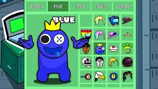 Blue (rainbow friends) in Among Us ◉ funny animation - 1000 iQ impostor