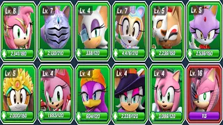 Sonic Forces Speed Battle - All 11 Special Girls + Challenger Rusty Rose - All Characters Unlocked