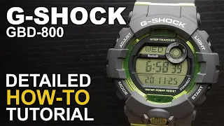 Gshock GBD-800 - Detailed How-To Tutorial on module 3464