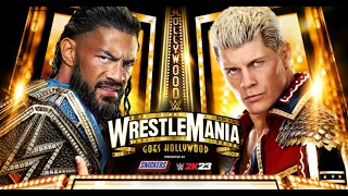 Roman Reigns VS Cody Rhodes WWE WrestleMania 39 Full HD Match