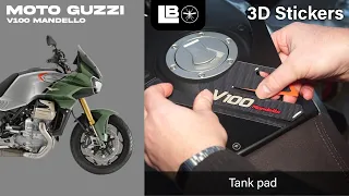 LabelBike® 3D STICKERS tank pad protection compatible with Moto Guzzi V100 Mandello Motorcycle