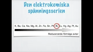 Metaller är reduktionsmedel