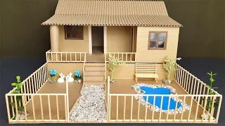 How to make beautiful house with cardboard?