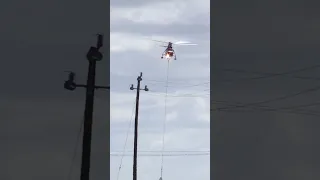 Helicopter fights with California flooding #shorts