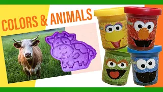 Learn Colors and Animals with Elmo and Friends | Sesame Street Play Doh | Educational Learning Video