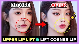 ✨ EXERCISE FOR UPPER LIP LIFT & LIFT CORNER LIP | Shorten Philtrum, Fix Protruding Upper Lip