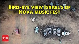 Drone video of Israel's Nova music fest Tragedy | Hamas killed 260 Israelis | Israel-Palestine War
