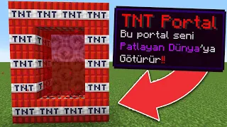 minecraft AMA her bloktan portal yapabiliyorum!! 2