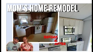 MOBILE HOME REMODEL | 9 Mo COMPLETE GUT OF MY MOM'S NEW HOUSE!!
