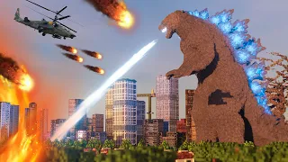 Godzilla Attack on Our Small Town City In Teardown