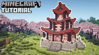 Minecraft 1.20 - Cherry Blossom Temple Tutorial (How to Build)