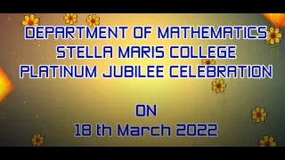 Mathematics Department Platinum Jubilee Celebration