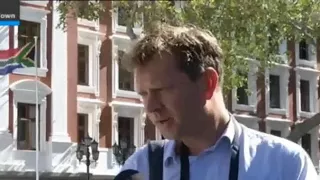 EFF Floyd Shivambu attacks a journalist outside Parliament