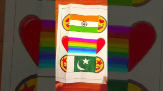 😍+❤️+🤩=? Flag for India vs pakistan emoji | Doms brush pen drawing #shorts #creativeArt #viralvideo