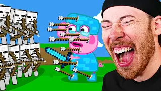 Peppa Pig Speed Runs Minecraft vs Hunters (Dream Minecraft Animation)