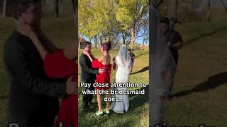 Bridesmaid gets caught cheating with groom!😱 #Shorts