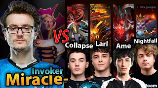 MIRACLE Invoker vs AME, COLLAPSE, LARL and NIGHTFALL in Ranked