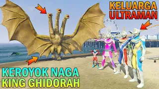 KELUARGA ULTRAMAN UPIN IPIN PERANG LAWAN NAGA KING GHIDORAH - GTA 5 BOCIL SULTAN