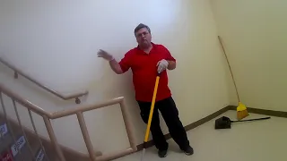 custodian training  cleaning stairwells