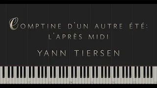 Comptine d'un autre été: l'Après-midi - Yann Tiersen  Synthesia Piano Tutorial