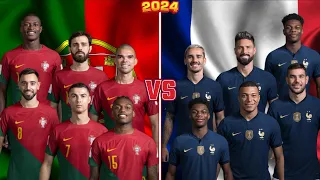 2024 Portugal 🆚 2024 France 🔥11🆚11🔥 Ronaldo Mbappe Leao Dembele Bruno Fernandes Giroud 💪⚽🔥