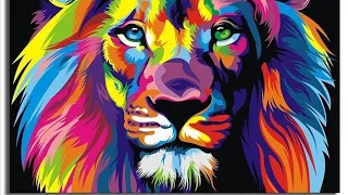 colourful lion #drawing #shorts | #art