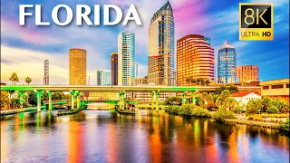 FLORIDA IN 8K VIDEO BY DRONE | 8K Florida United States