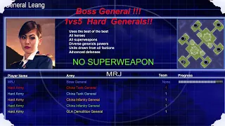 Boss General 1 vs 5 Hard Generals. (NO SUPERWEAPON)(Bay of Pigs)