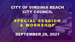 City Council Special/Workshop - 09/28/2021