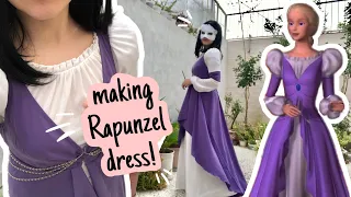 Making Barbie’s Rapunzel Dress! DIY Barbie Movie Costume