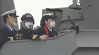 【女性艦長】海上自衛隊 護衛艦 たかなみ『高波』門司港出港　JMSDF  " Takanami "   DD-110